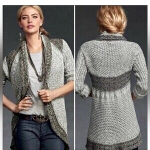 Cabi Sweaters Cabi Shadow Circle Cardigan Size Small